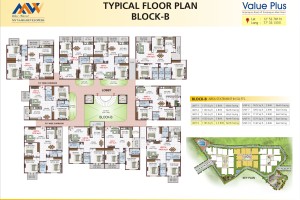 Typical Floor Plan of Block - B